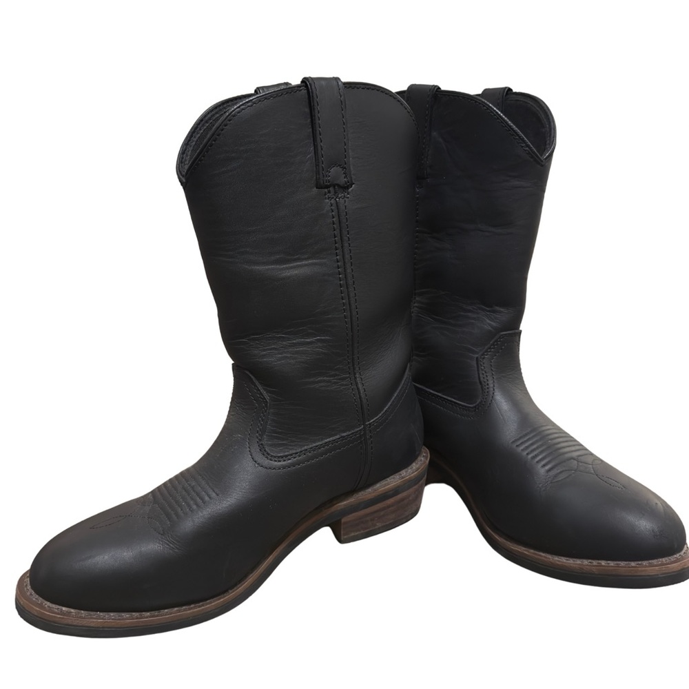 Dan Post Black Waterproof Leather Western Work Boots